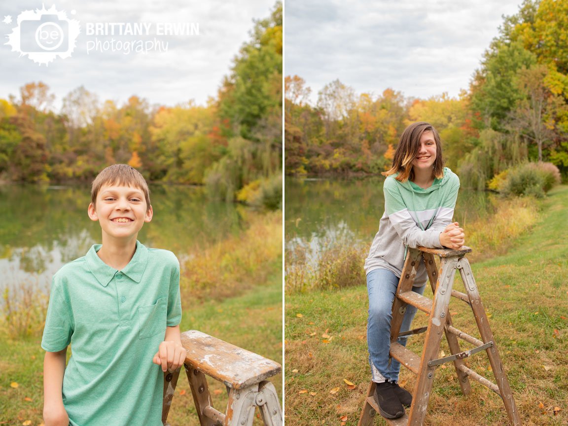 Indianapolis-portrait-photographer-fall-lake-with-old-ladder.jpg