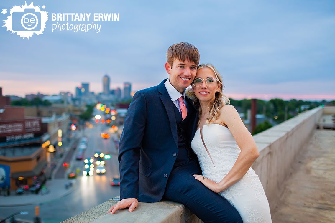 Fountain-Square-wedding-photographer-couple-on-rooftop-with-Downtown-Indianapolis-skyline.jpg
