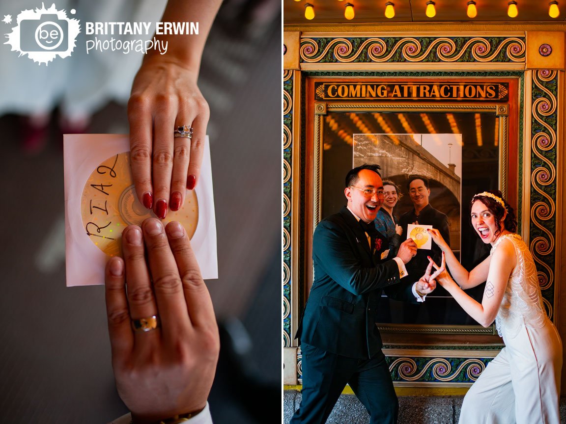 Fountain-Square-Theatre-wedding-photographer-couple-with-mix-tape-wearing-wedding-rings.jpg