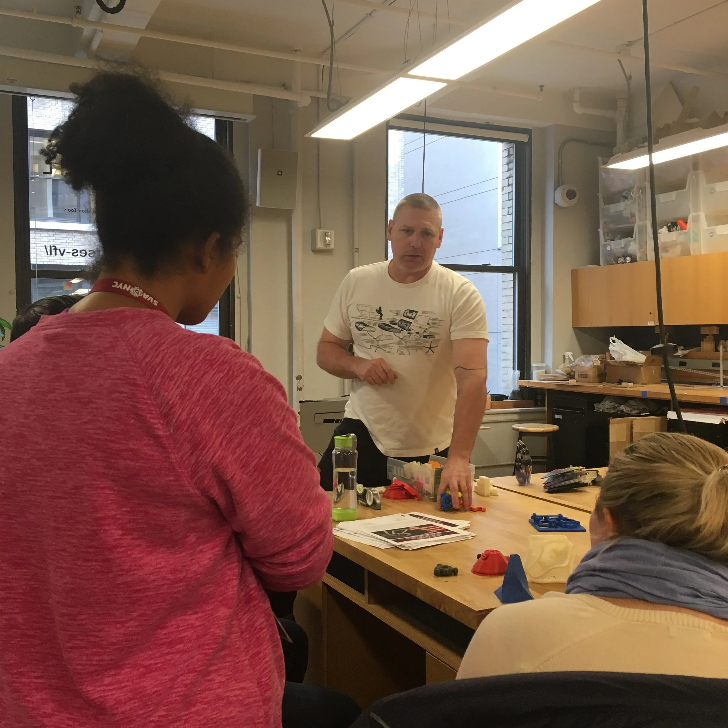 John Heida, Director - discussing the finer points of 3D printing.