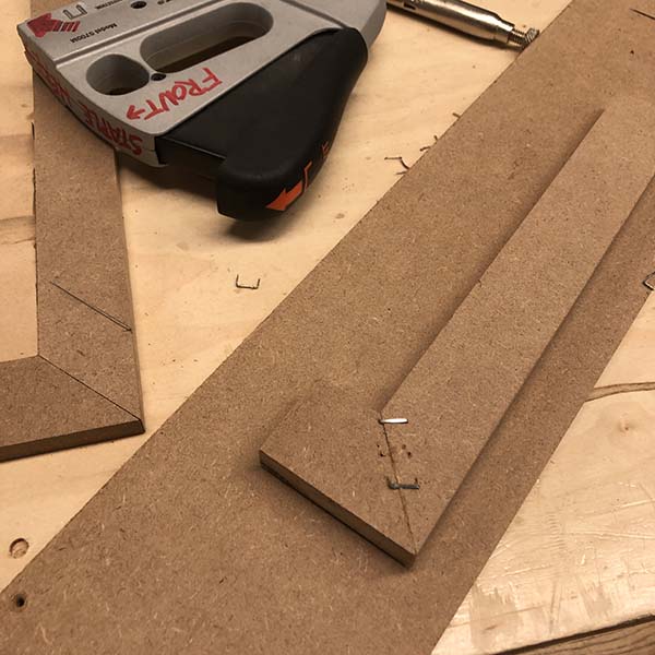 Xuan Zhao of the Photo/Video and Related Media MFA program came in today to work in the woodshop. He is in the process of making a wooden frame with an abstracted form of a body placed inside which will sit underneath a sheet of paper. 