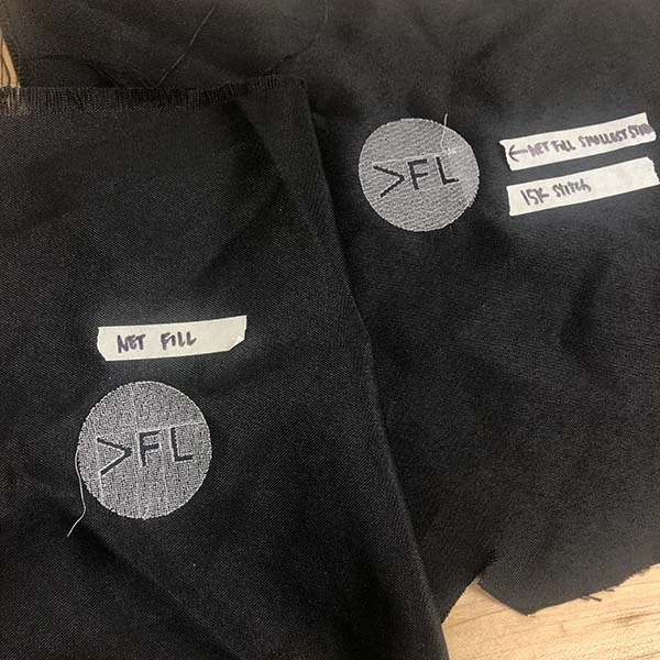 We are tweaking the stitch density and styles through each trial. The search continues, but we will nail it soon enough!