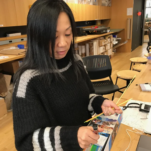 While she's with us CHiKA will be building off a previous project, EN03 (which you can check out on her website ). She will be experimenting with interactivity and 3D modeling.