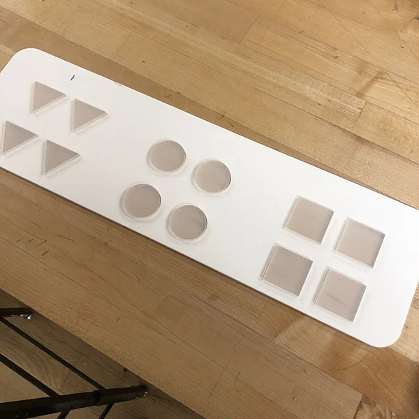 Sometimes when the VFL student workers are being rockstars and check everything off of their list, they get to work on their own projects during their shifts. Yuko snuck in a project on the laser cutter to develop an early sketch model for her Design Performance course. 