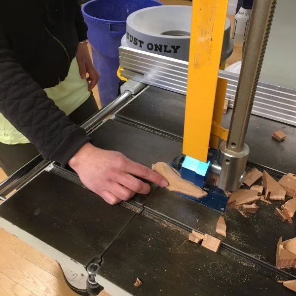 MFA Products of Design alum (and now SVA Faculty) Alexia Cohen is in the shop today using the ShopBot to carve some handles for a bread lame she is developing.