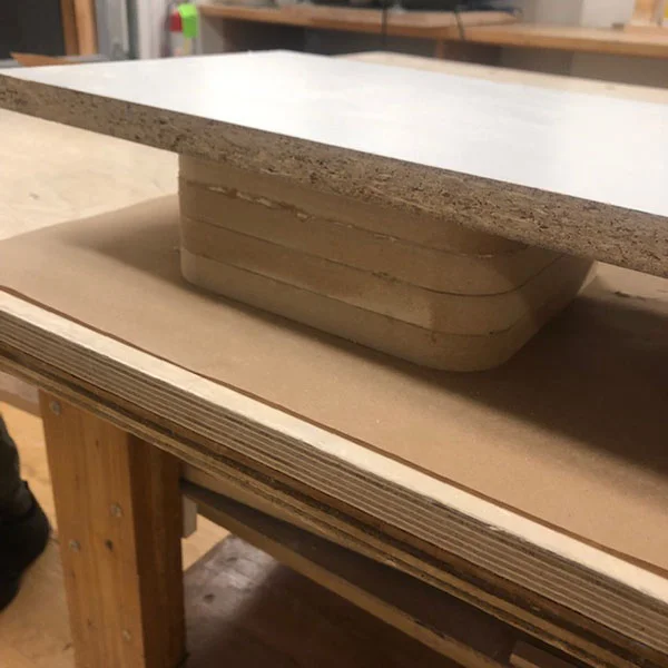 Abhi Sircar MFA Interaction Design (and former VFL student worker) came in today to pick up an Objet 3D print and use the Shopbot CNC Router .
