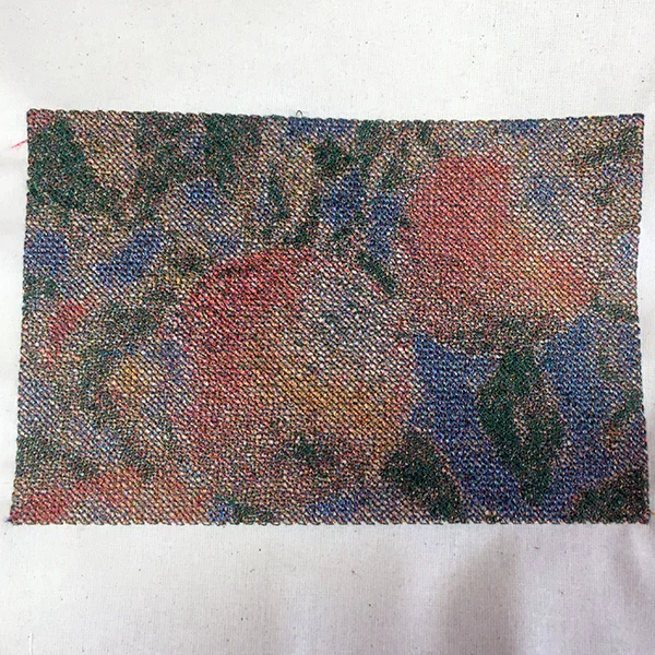 From there, Elizabeth can play with stitch density and other settings to control the final output and its level of fidelity to the original image.