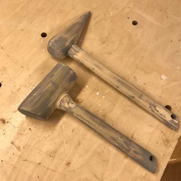 John Boran was back using our wood shop to make final prototypes for his thesis project in the MFA Products of Design program. These are two proposed geological tools designed for use on Mars. He recently talked with an astronaut to get notes on his design and was thankful for the constructive feedback.