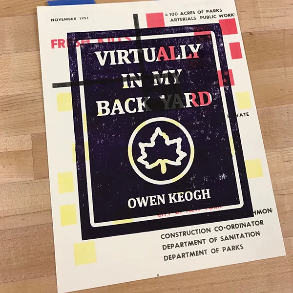 The hand printed covers will be spiral bound to make an edition of 30.