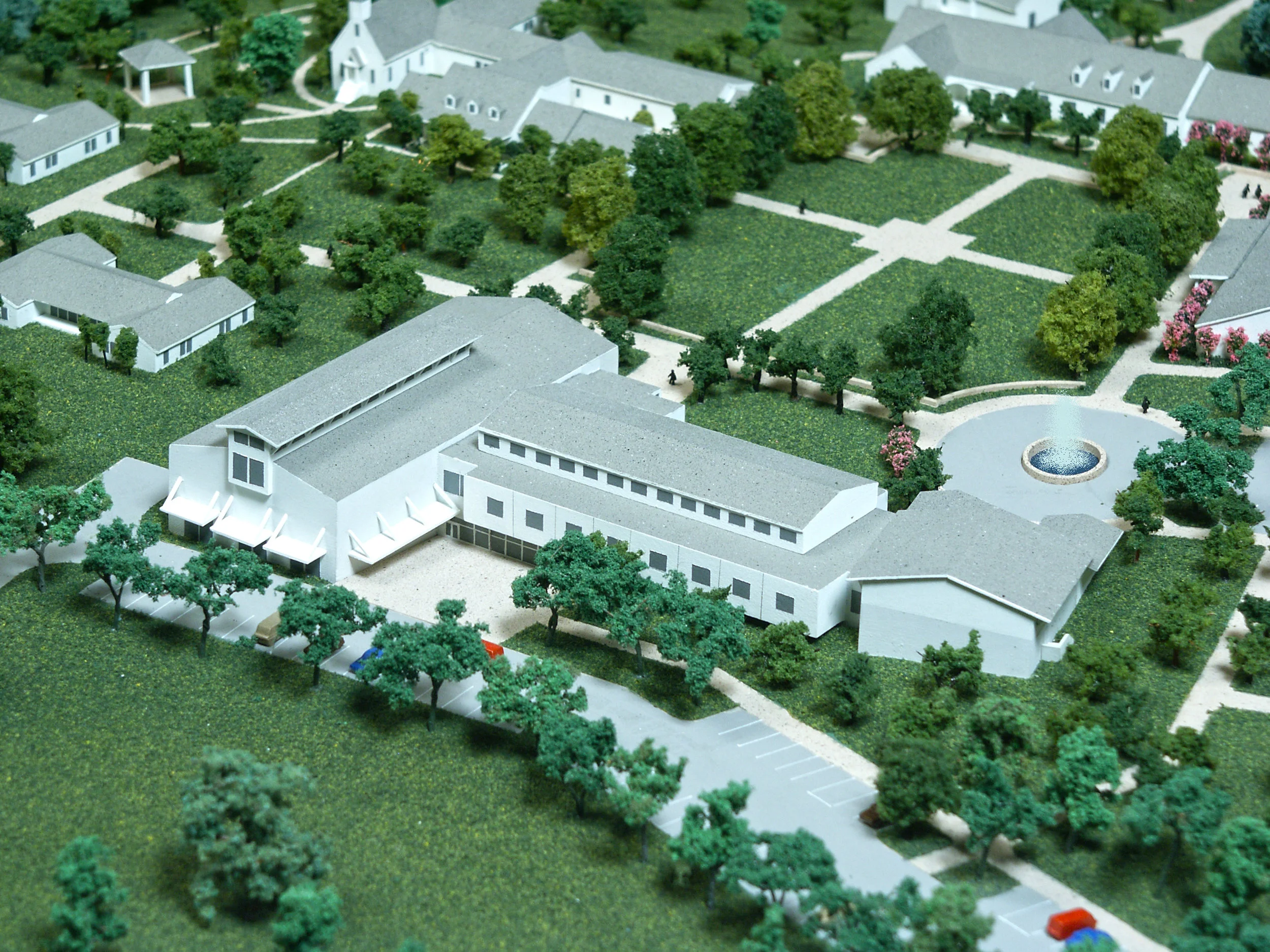 Master Plan Model Showing New Family Life Center
