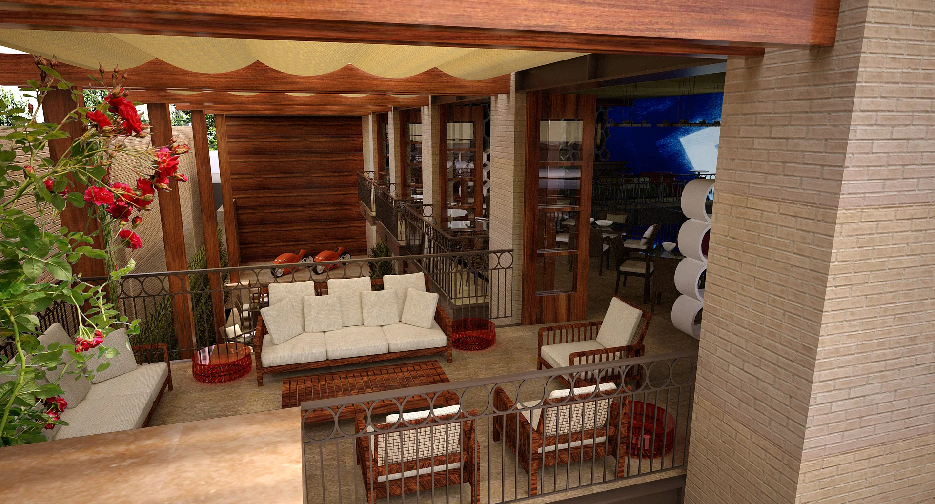 Side Courtyard Cafe Overlook