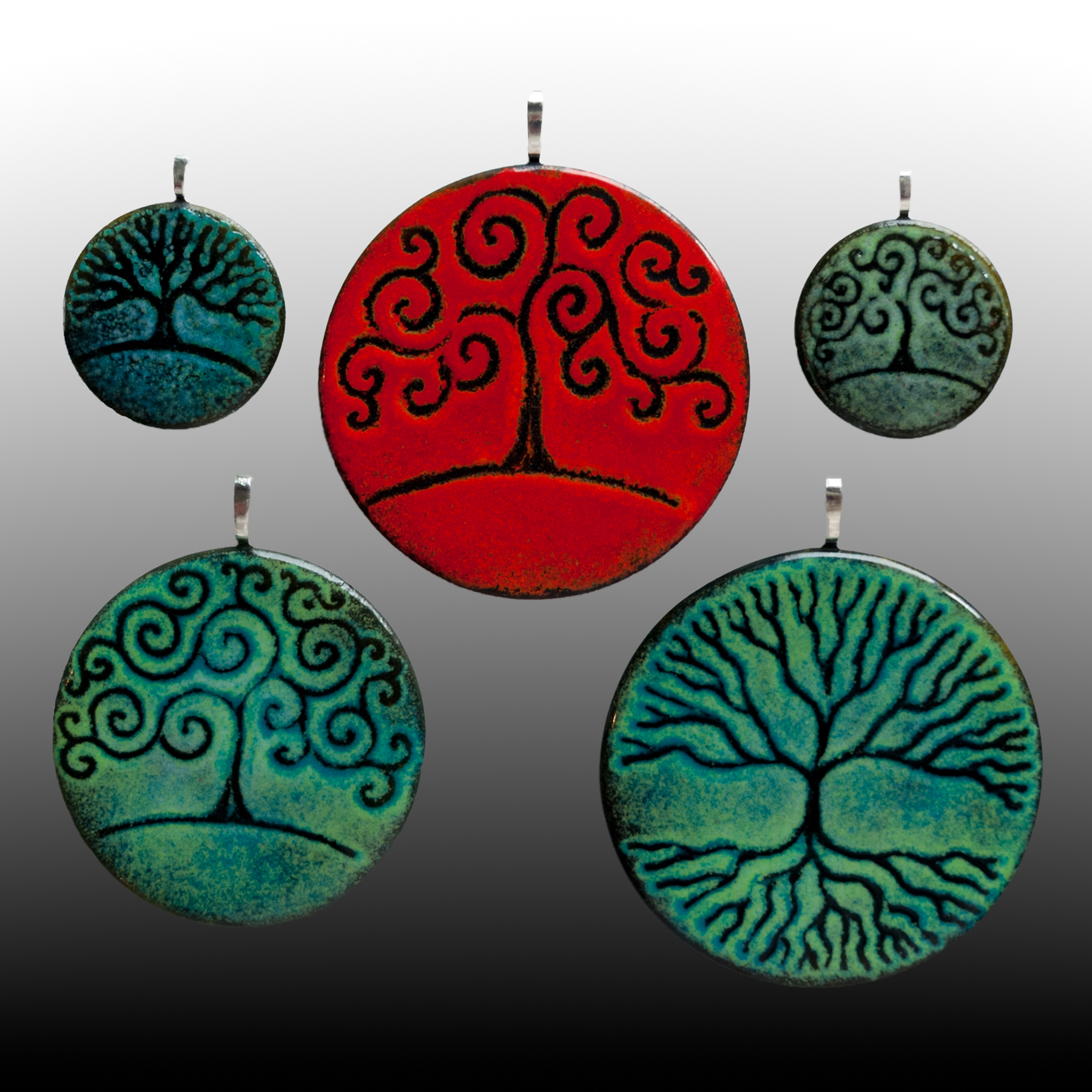 Steve Smith glass ornaments green red.jpg