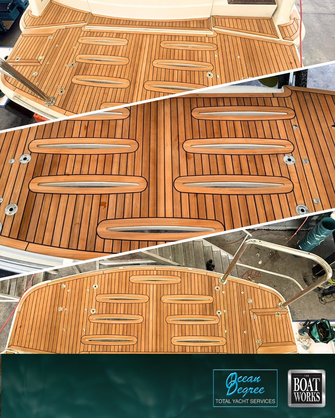 Teak swim platform replacement, digitally templated offsite at the marina, manufactured in-house, and installed during a short turnaround for a syndication boat.

#BoatRefit #YachtRefit #TurnkeyMarineService #BoatWorks #BoatWorksRefitCentre #LuxuryBo