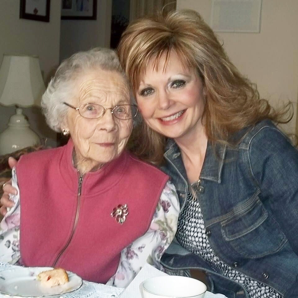 Nancy with her Grandma, Bill's mom