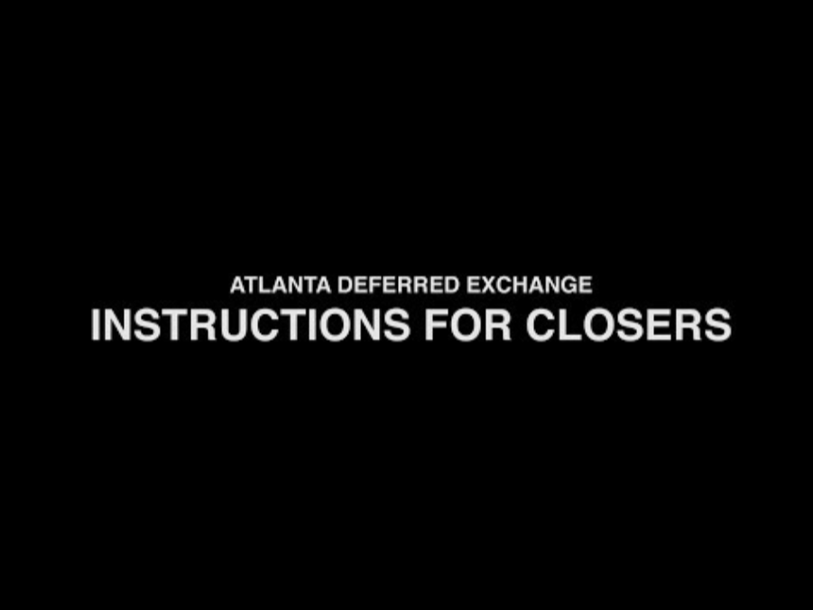 Instructions For Closers