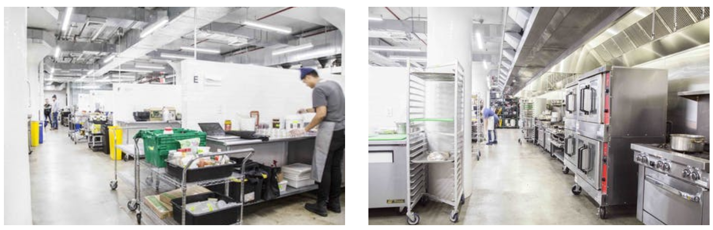 Kitchen facilities at Pilotworks, Brooklyn NY