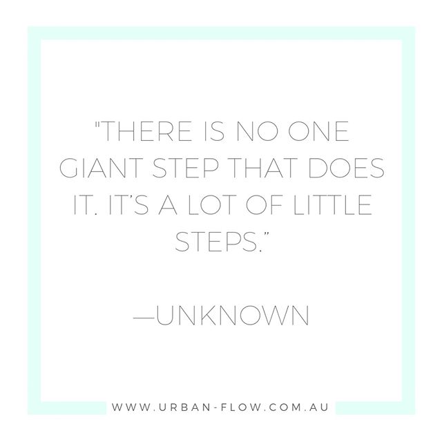Don&rsquo;t get the big picture overwhelm you. Let go of expectations of the outcome and trust that by showing up fully to the present moment you will inherently take care of the future. Bring awareness to each little step and you&rsquo;ll go miles ?