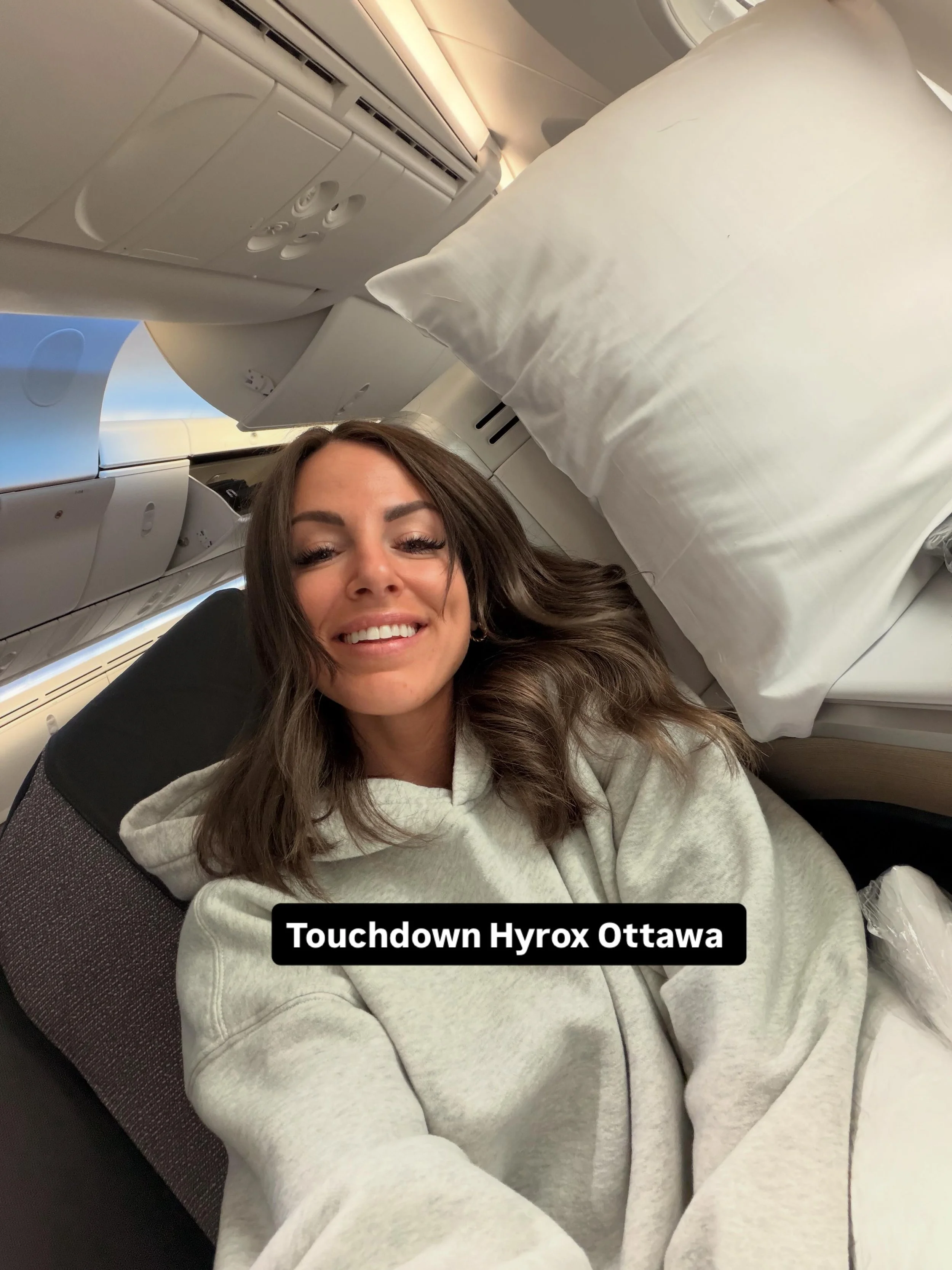 Touchdown in Ottawa for a big Hyrox weekend with Team LA (the first of many 😏) 

We flew in today because it&rsquo;s a 5 hour flight and a 3 hour time change and my body always feels off after flying and I have a client racing Friday evening so just