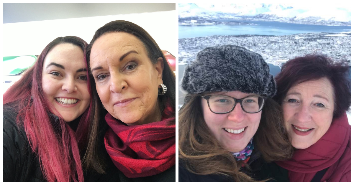 Kit + Viv with their moms <3