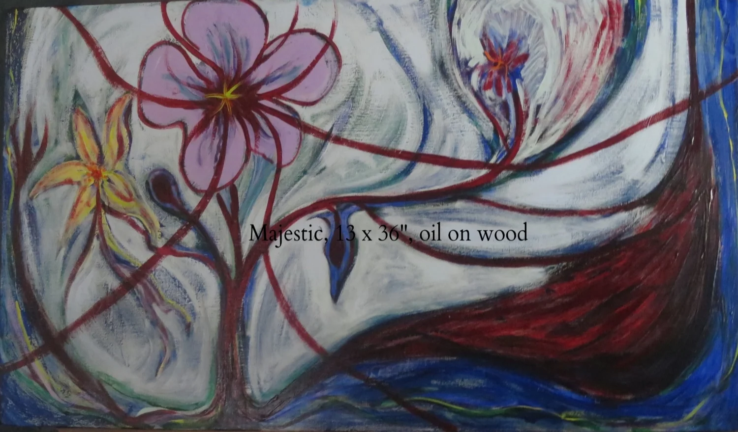  Majestic, 36" x 13",&nbsp;oil on wood 