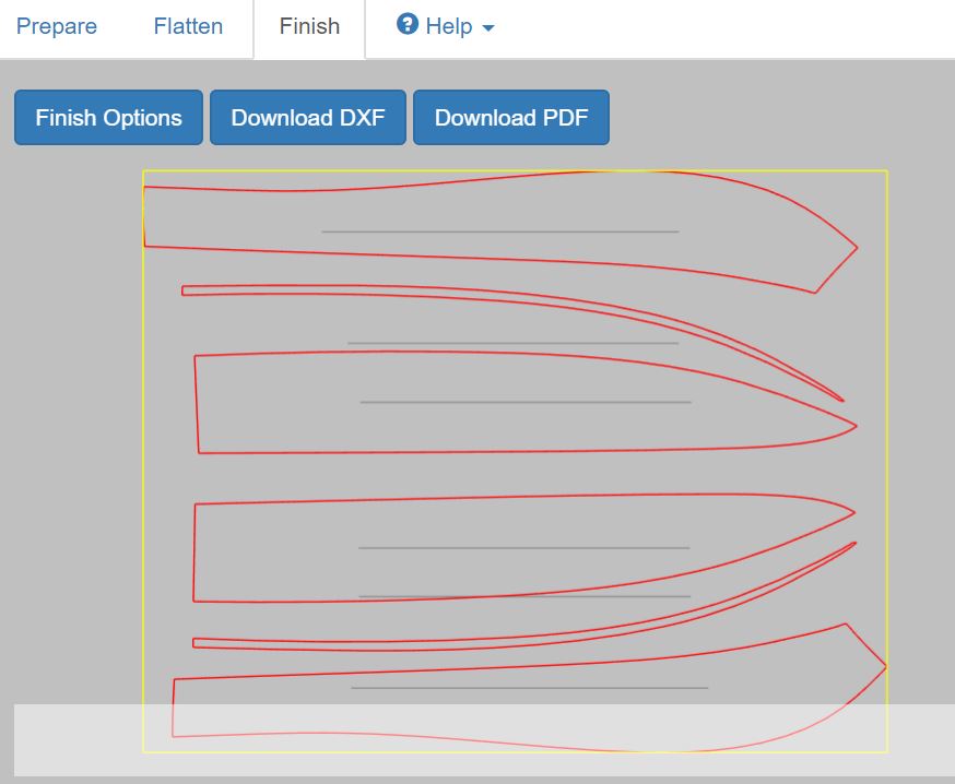 ExactFlat outputs pattern pieces the comply with ASTM standards for cut line, seams, layers, colors, etc. That makes it easy to edit or to use directly in your Automated Plotters, Printers or Cutters.