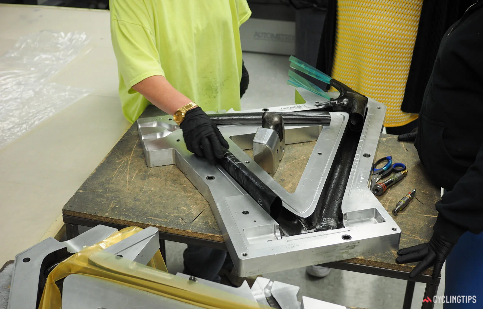 The production process begins after the design and performance simulation tasks are complete and a ply manual has been created. Click on the image to see how Allied Cycle Works uses 3D CAD and nesting technology to produce better bikes.