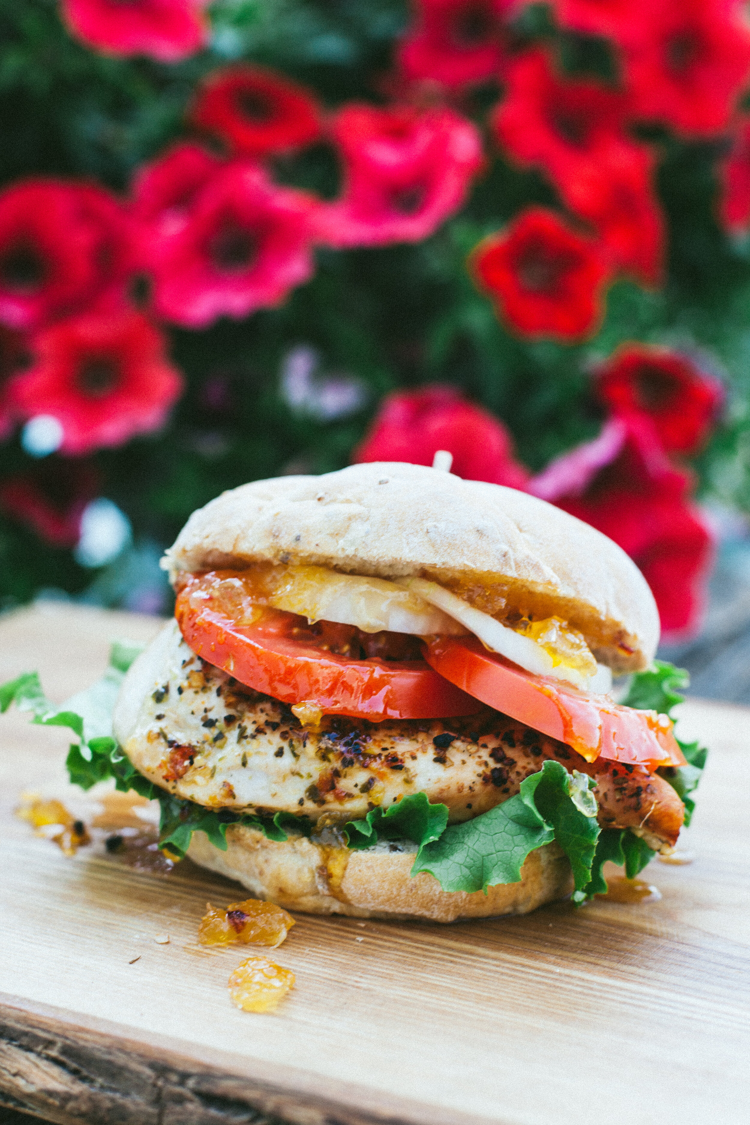 Chicken Burger with Spicy Thai Jam