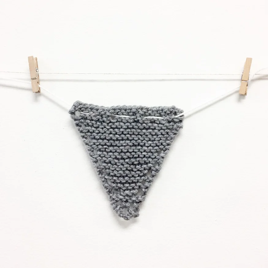 Knitted Flag Banner for Worldwide Knit in Public Day 2018