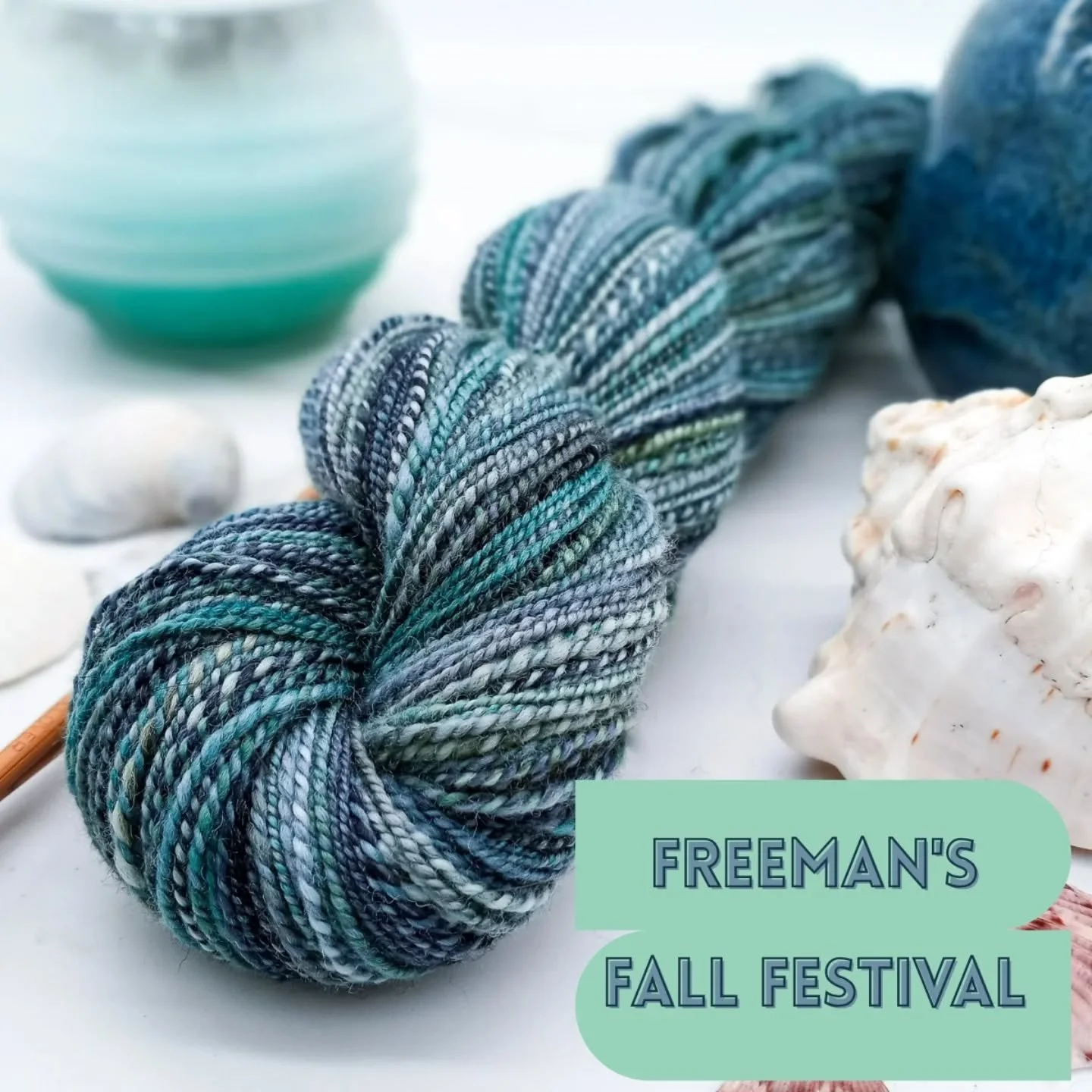 If you like yarn, you are going to have a very good time at our Fall Festival next Saturday! I always end up taking a little treat home, and I literally own a yarn store... 
Make sure to make a little room in your yarn budget for @chellielapointe han