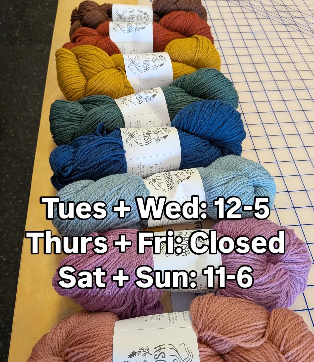 We have modified hours this week! 
We're open 12-5 pm on Tuesday and Wednesday, closed Thursday + Friday, and open regular hours Saturday + Sunday!
We're hosting a pop-up with @sunhouse.goods  on #SmallBusinessSaturday from 11-5, so you'll probably w