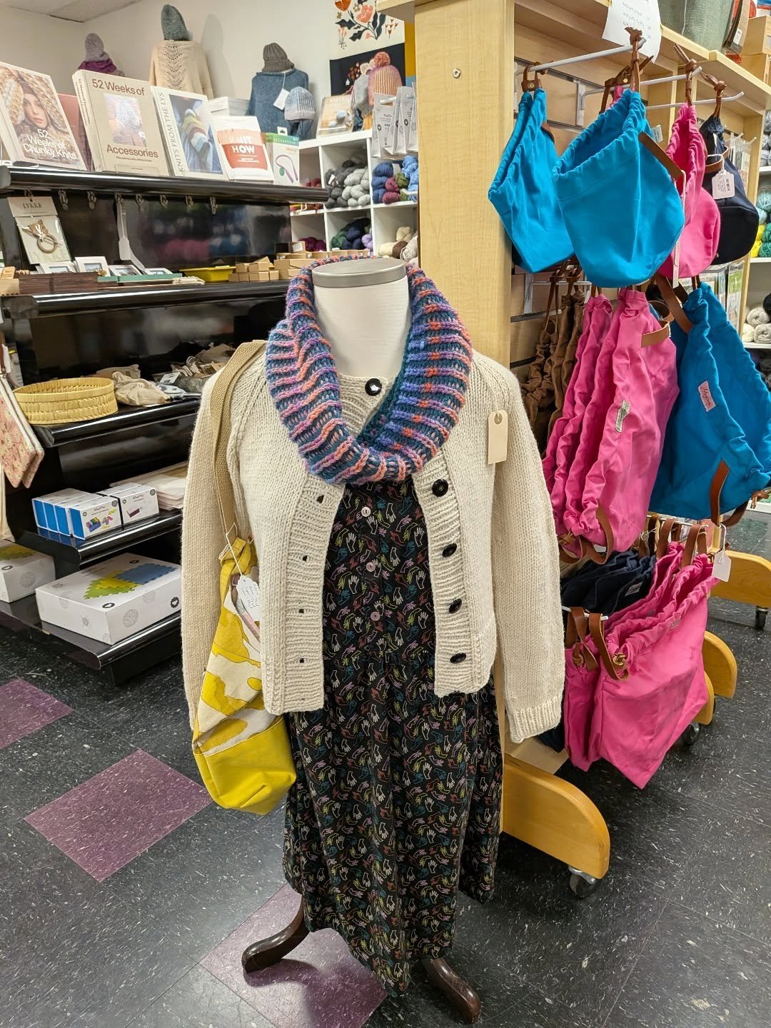 I hope you stocked up on craft supplies, because the shop will be closed this weekend in anticipation of snow! Will it be one inch? Will it be 5 inches? No one can tell us!
Thanks to everyone who shopped with us today. Our sales were almost a quarter