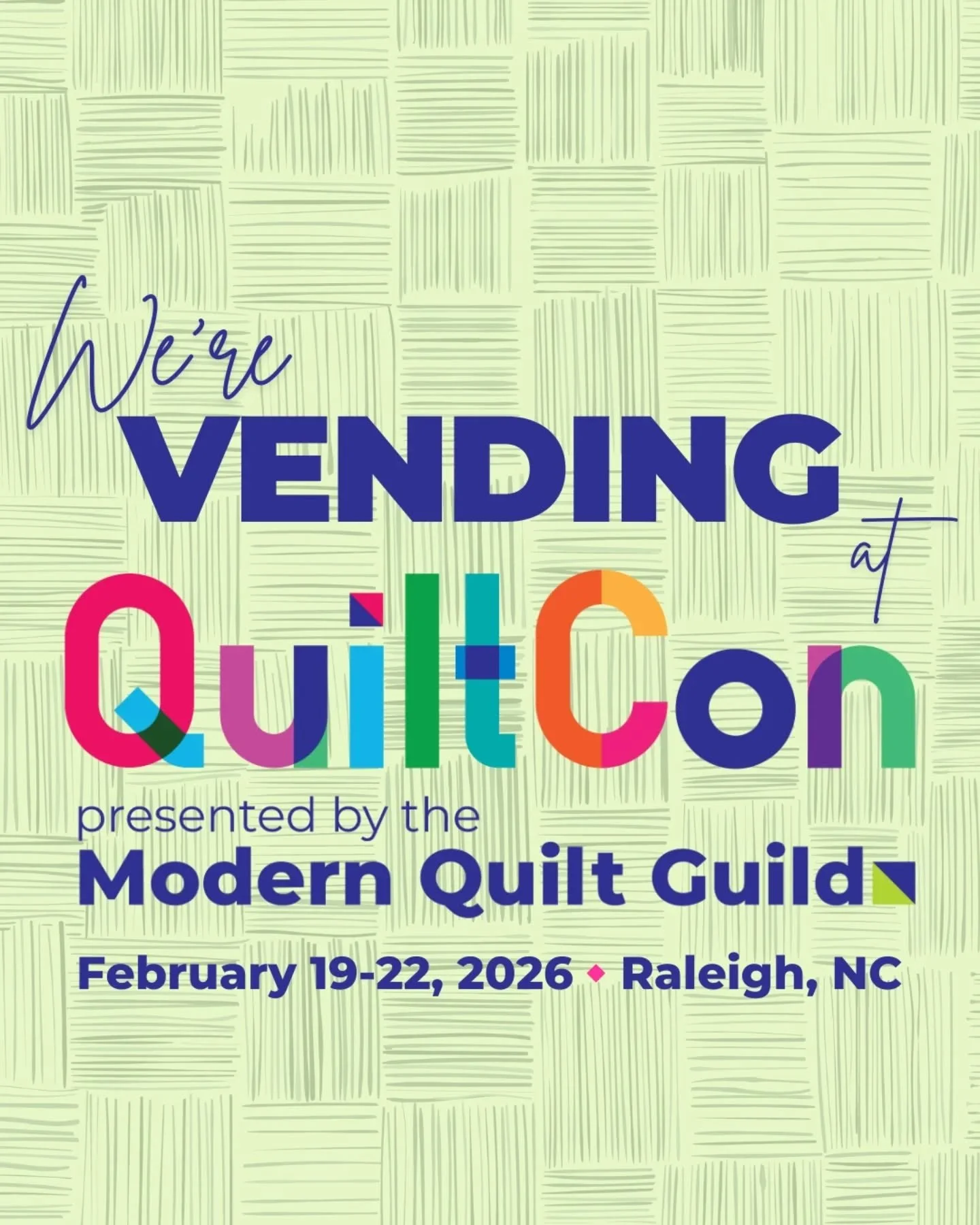 Come see us at QuiltCon in Raleigh February 19-22! We're looking forward to our second visit to QuiltCon and meeting lots of new people! It's well worth a visit for the quilt show, but there's also a wonderful selection of vendors from around the cou