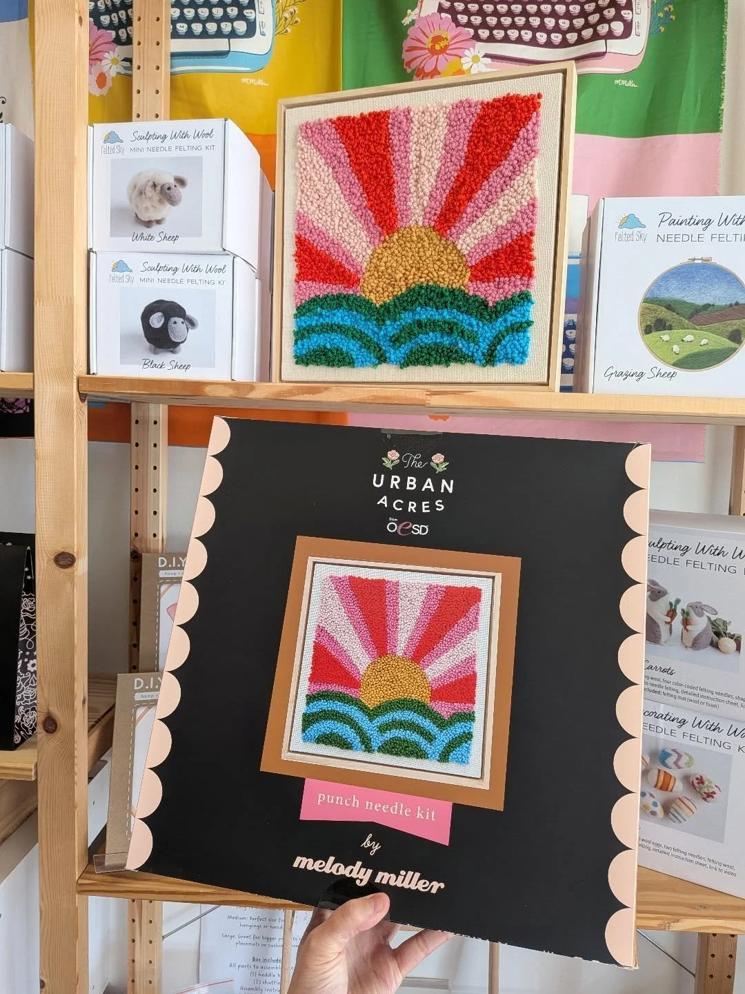 Craving something to keep your hands busy and your mind engaged? And as a bonus, you add a fun new creation to the world instead of doom scrolling! 
I recently completed this punch needle kit from a @rubystarsociety and @theurbanacres and it was a re