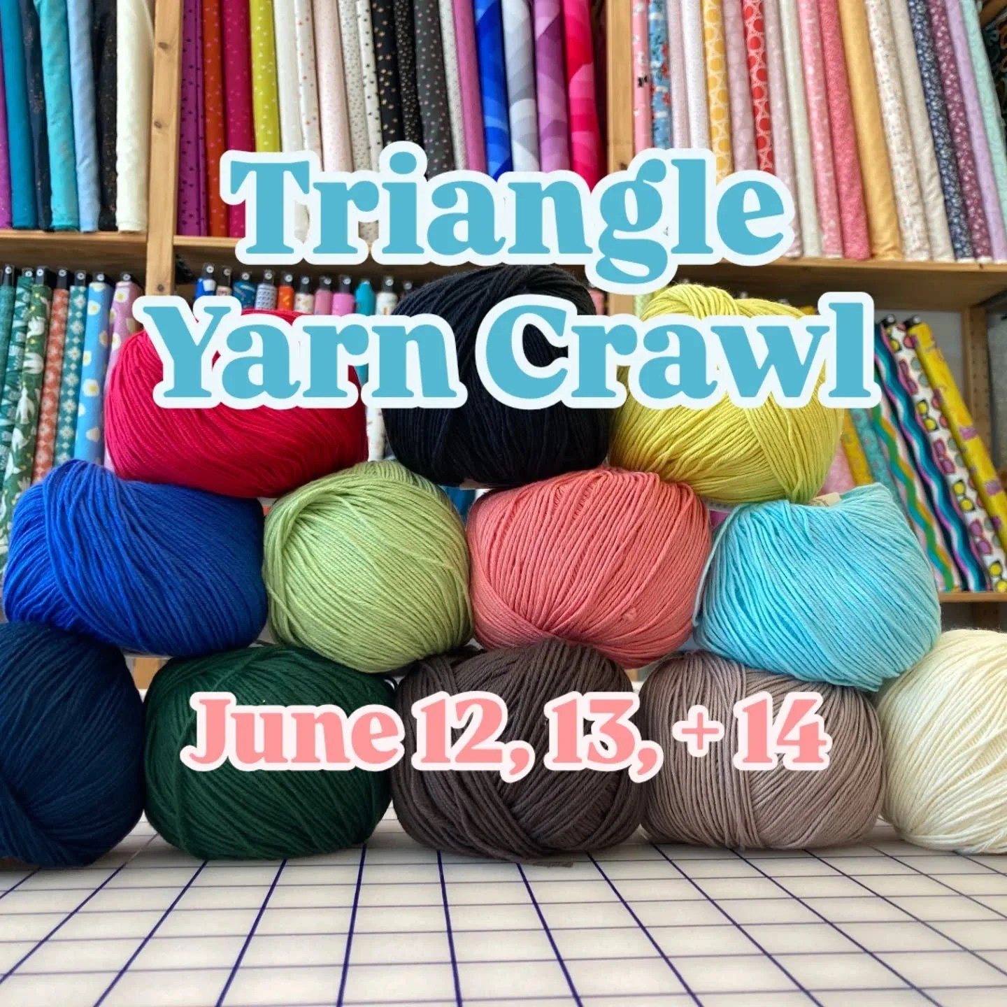 We're one week away from the @triyarncrawl and we can't wait to see our friends from all over the Triangle! The yarn crawl is a great chance to get out and see all the variety shops in the area have to offer, find some great deals, and maybe win big 