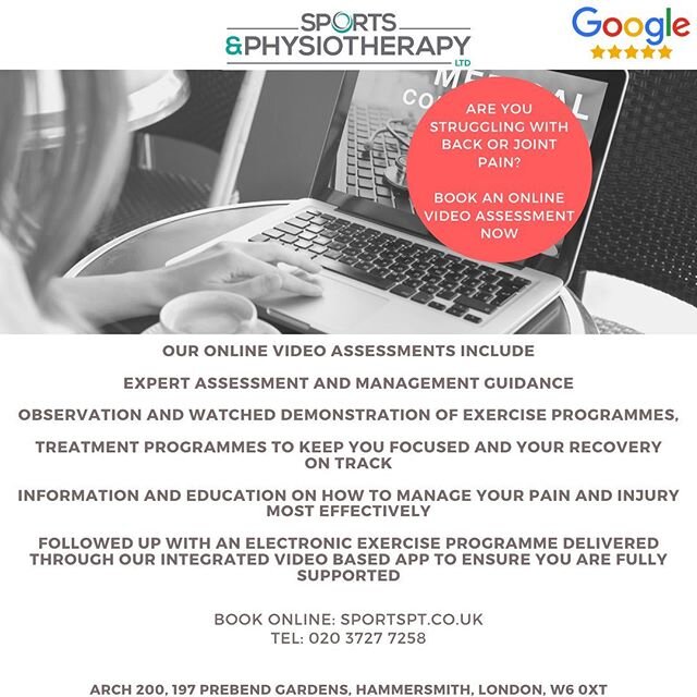 We are OPEN to online consultations only.  We have closed the clinic and face to face consultations in accordance with Public Health England and Chartered Society of Physiotherapy.

We remain OPEN via online video consultations only, as we strive to 