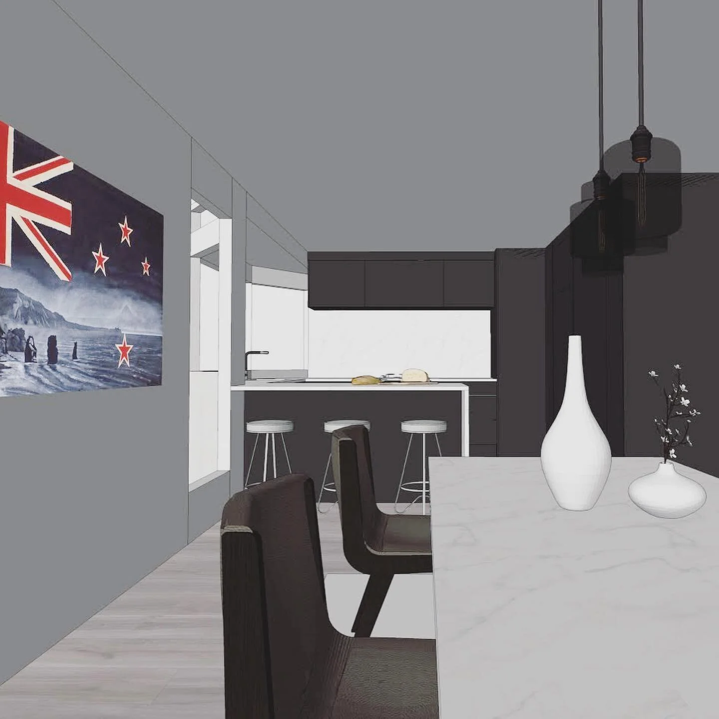 Here’s an sneak peak of a full home Reno I’m currently working on at the moment 😊 The brief: creating a sleek, sophisticated contemporary home. Hopefully starting in the next couple of months #kitchen #interiordesigner #design #kitchende