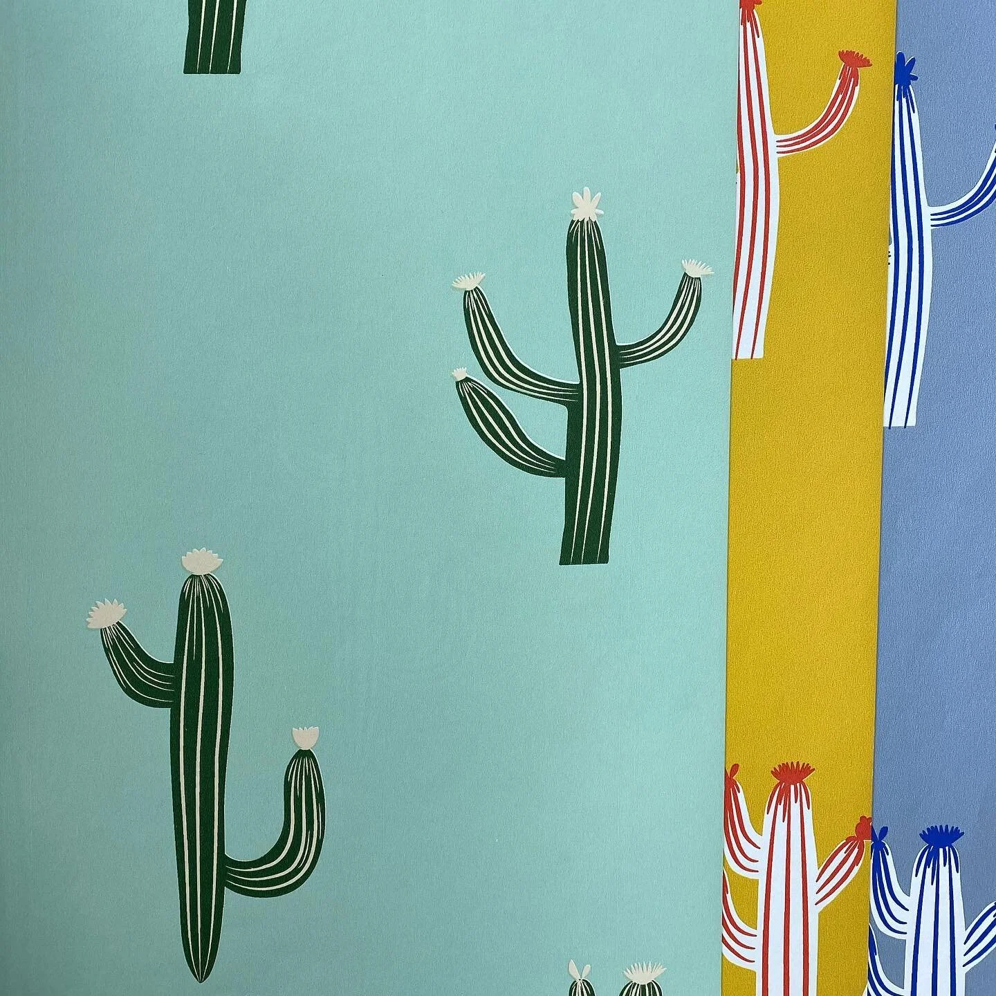 How fun are these wallpaper samples 😍 what a great way to inject colour, pattern, personality and fun into a kids bedroom or playroom. #interiordesign #kidsroom #design #interiors #colourpop #wallpaper