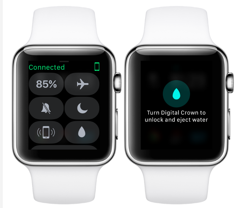 Applewatch Iphone Watch Turn Digital Crown To Eject Water Using