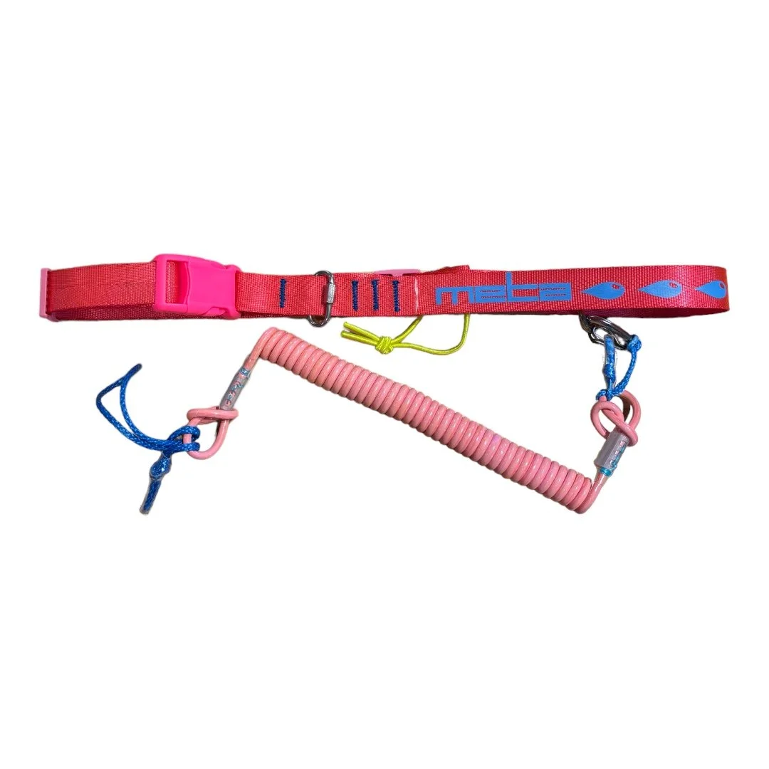 metaleash-ultra-light-surf-ski-leash-paddle-belt-pink-quick release.JPG