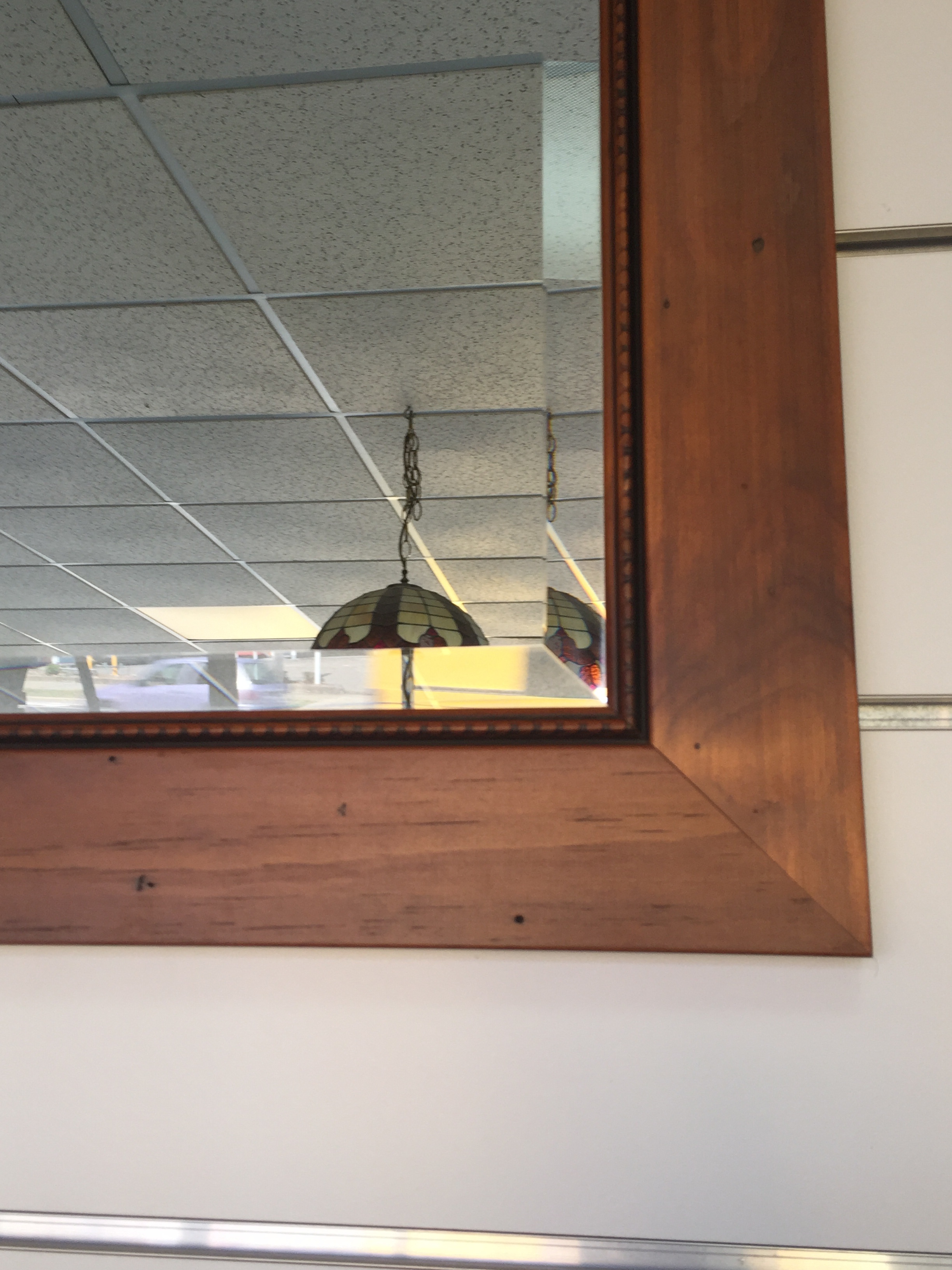'Walnut' frame with bevel mirror close up.jpg