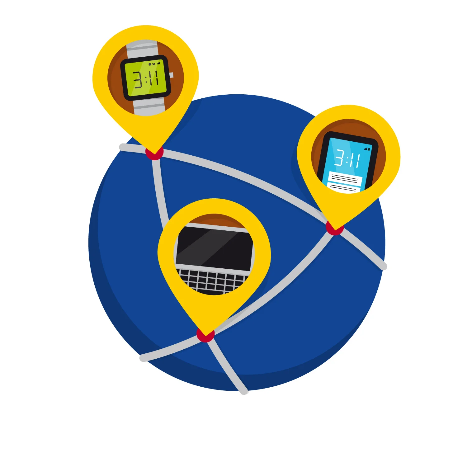 Icon Design zum Thema "Internet und Netzwerk" von Elisabeth Deim