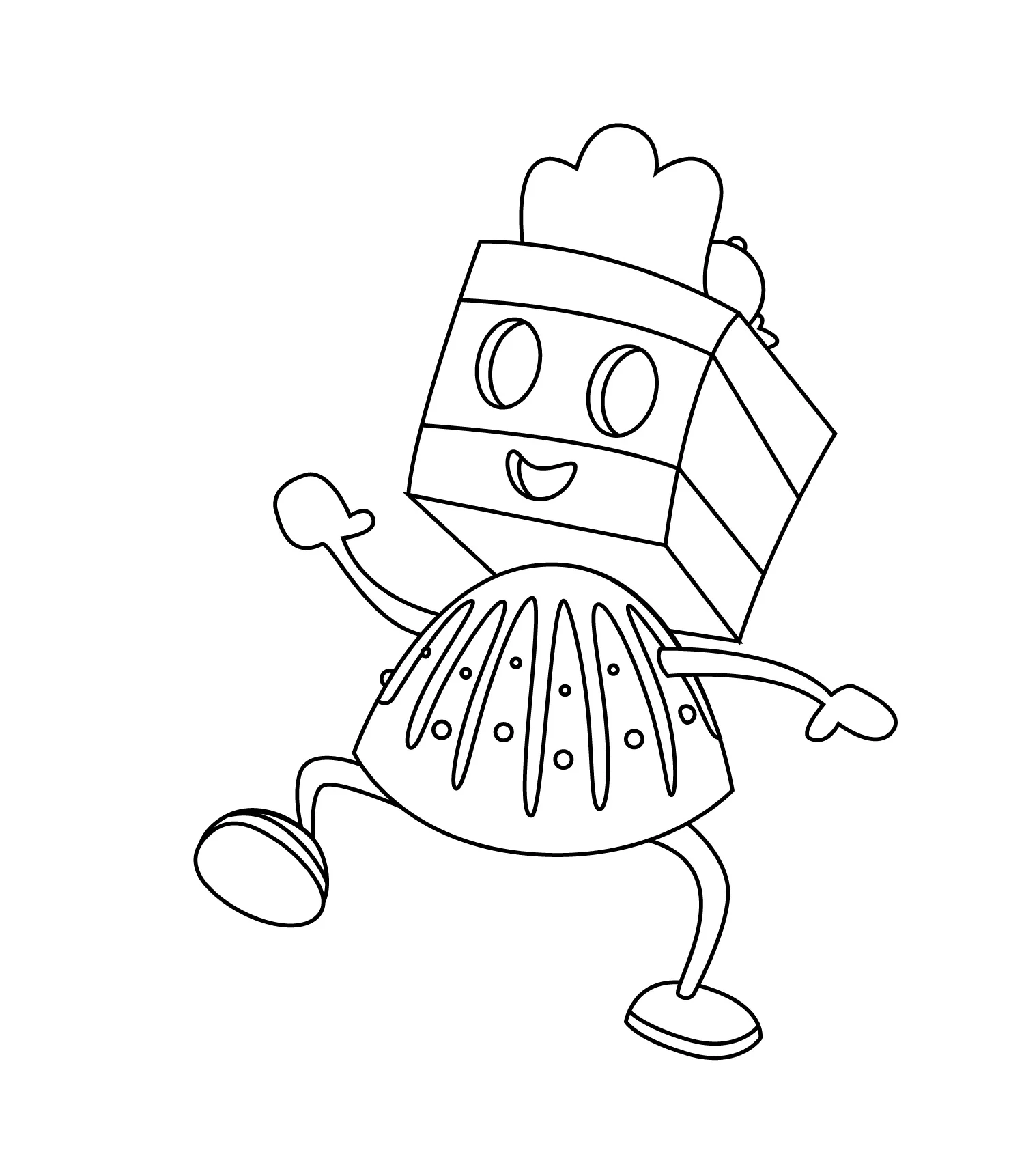 Outline zum Character Design "Chocolady" von Elisabeth Deim