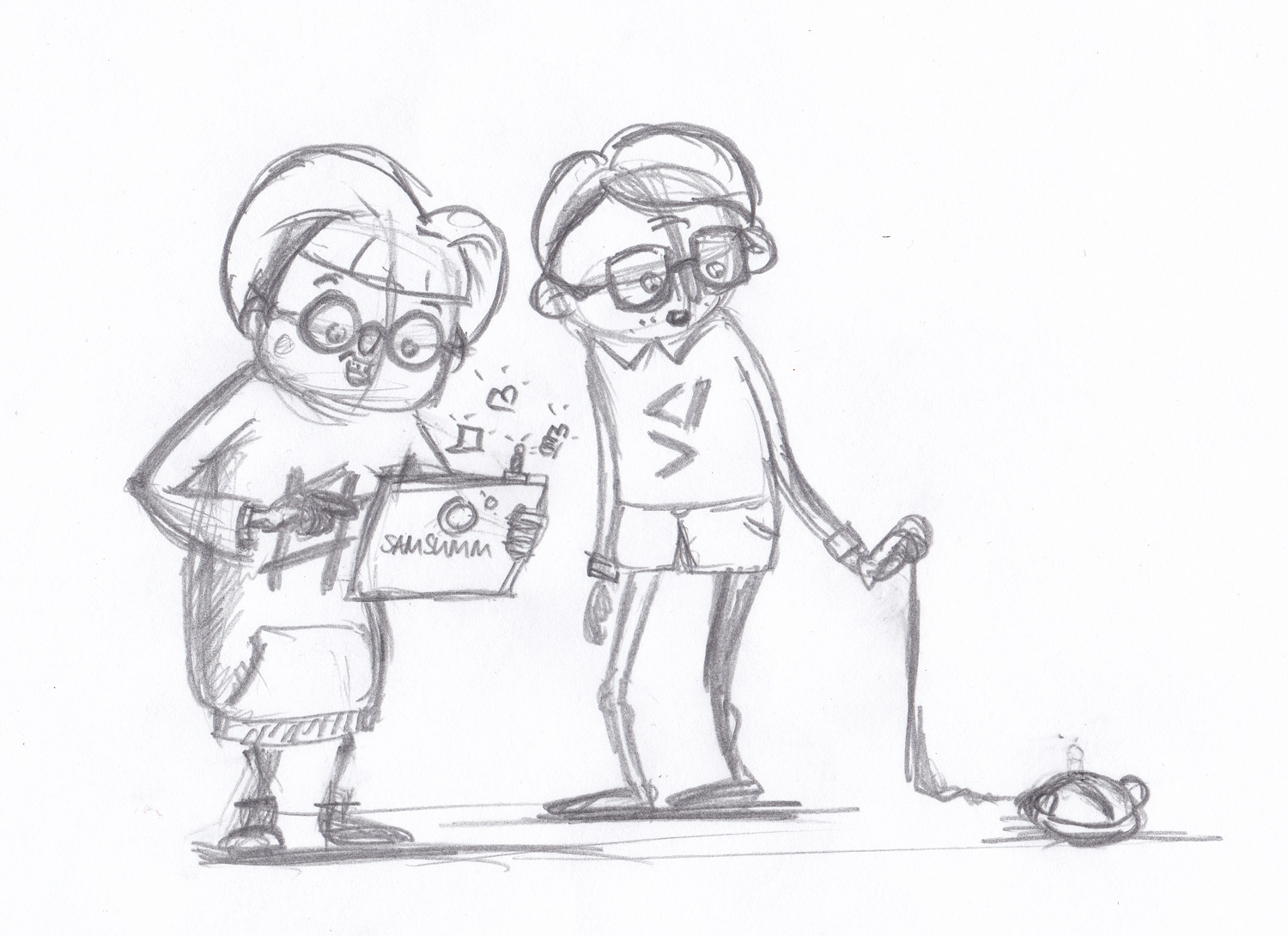 Character Sketch der Nerd und Geek Teenager von Elisabeth Deim