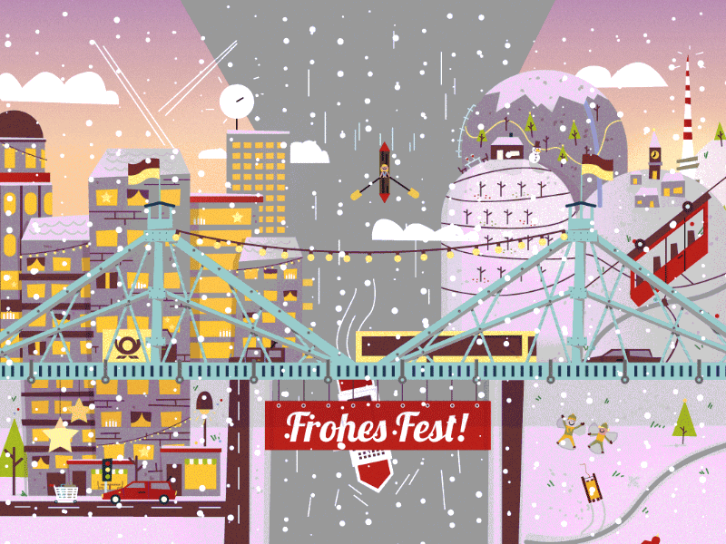 Motion Design von Dresden im Winter von Elisabeth Deim