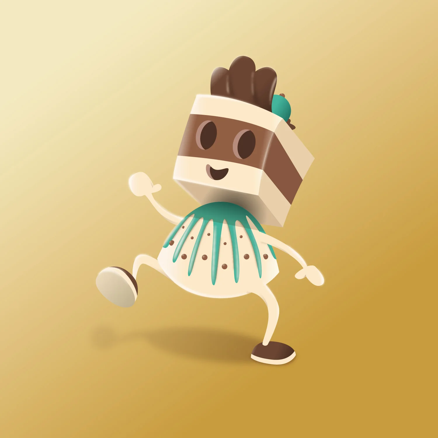 Character Design der Praline "Chocolady"von Elisabeth Deim