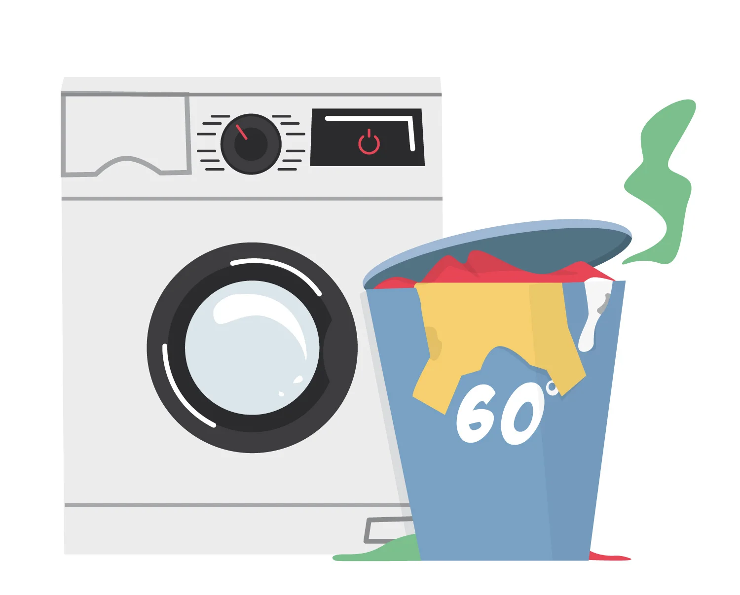 Editorial Illustration schmutzige Wäsche - Elisabeth Deim
