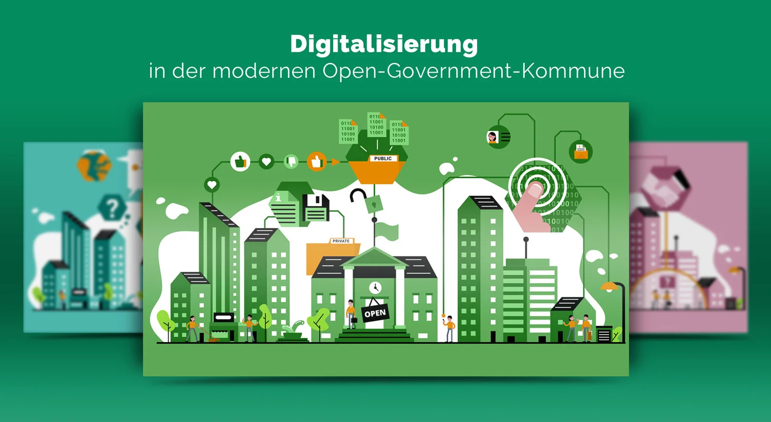 Illustrationen zur Digitalisierung im Open Government / Elisabeth Deim