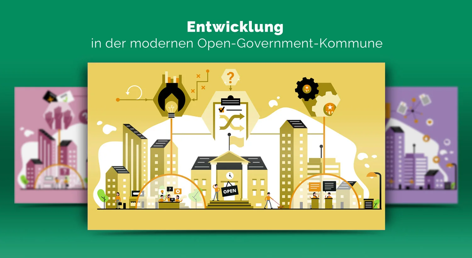 Illustrationen zur Entwicklung im Open Government / Elisabeth Deim