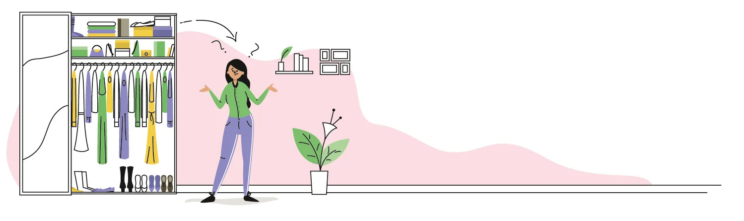 Editorial Illustration - Textilsammelprogramm - Kleiderschrank - Elisabeth Deim
