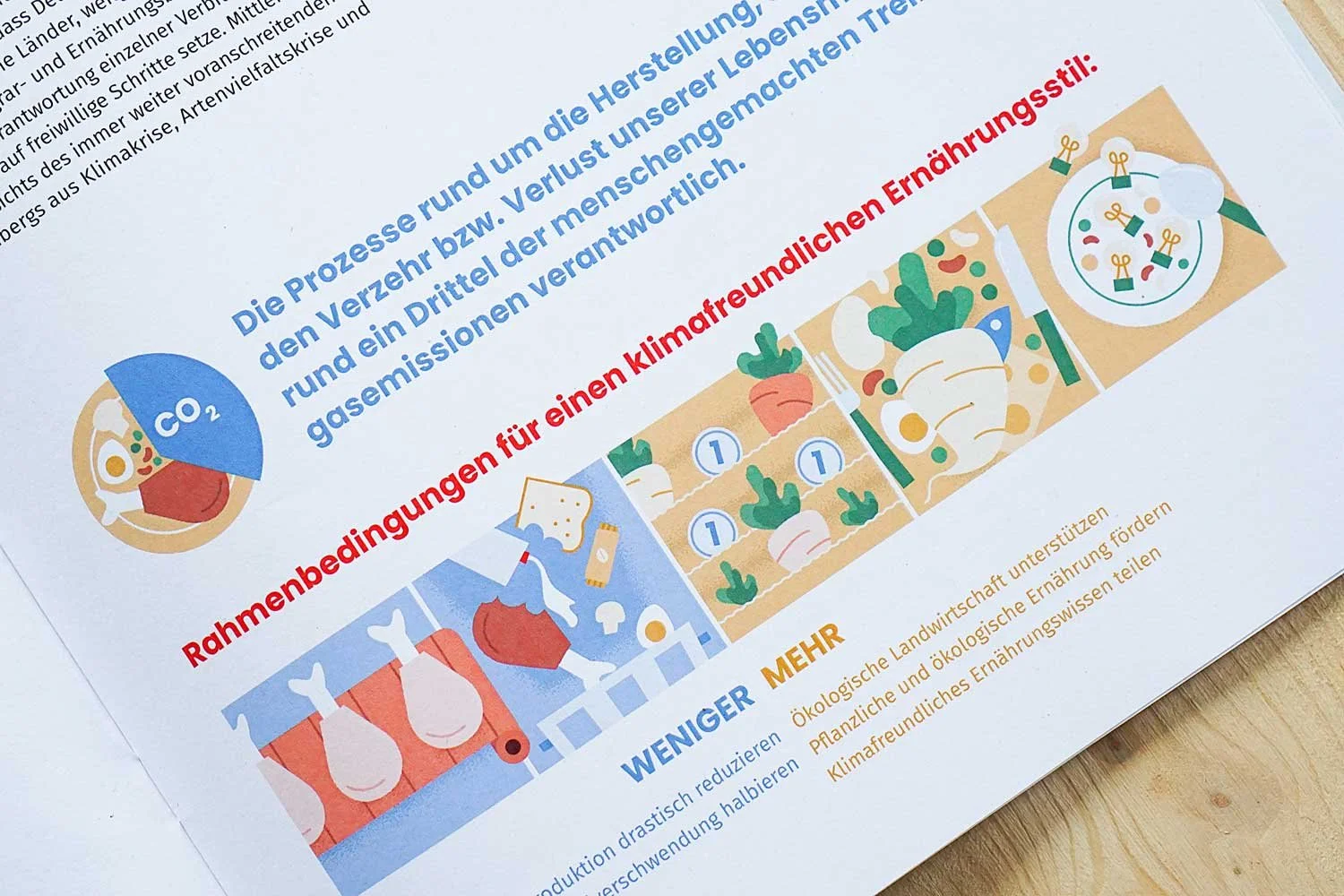 Wissenschaftsillustration und Infografik über ganzheitliche Ernährungspolitik